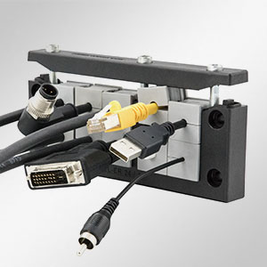Split cable entry systems for cables with connectors